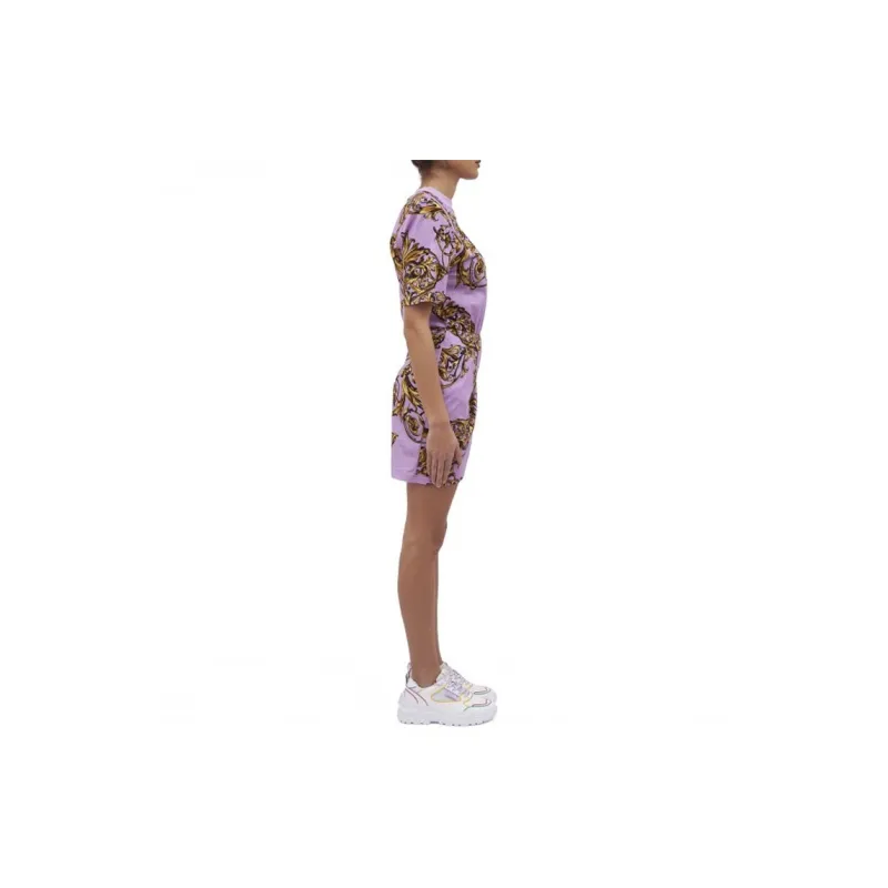 VERSACE Short-Sleeved Dresses Women's Purple-4