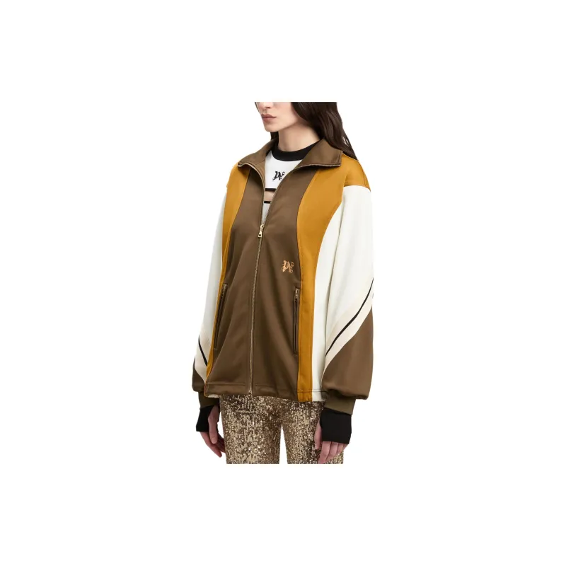 PALM ANGELS Monogram embroidered Colourblock Track Jacket-1
