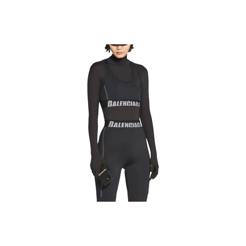 Balenciaga Sporty Bra 'Black/Grey'-3