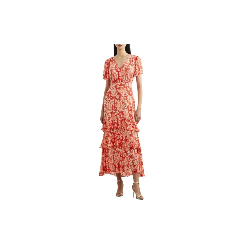 Rixo SS24 Short-Sleeved Dresses Women's Red-1