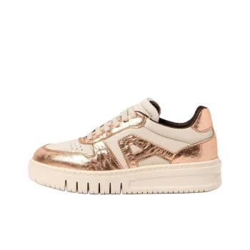 Art Low Top Skateboard Shoes Women's Beige Gold