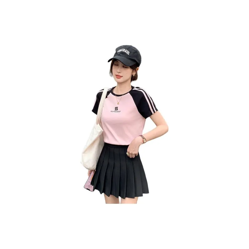 Tonlion T Shirt Women's Light Pink-3