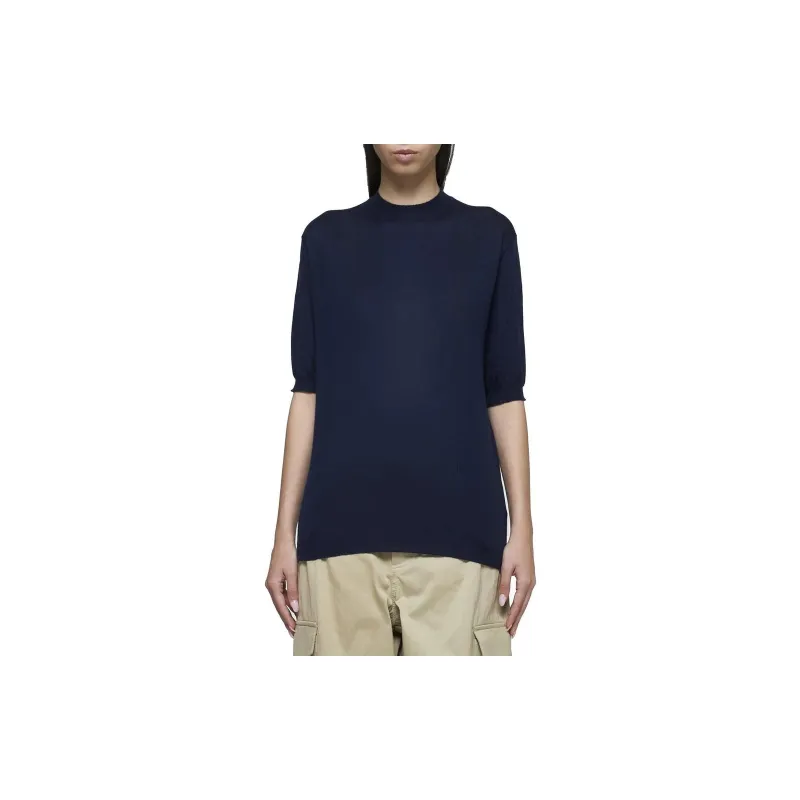 Bottega Veneta Logo Embroidered Knitted Top-3