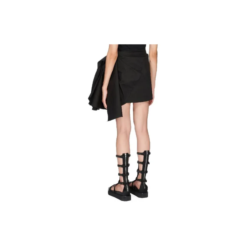 RICK OWENS Draped Cotton Mini Skirt-3