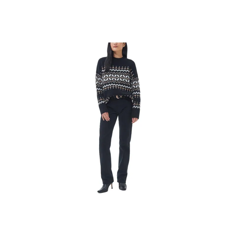 BARBOUR Cleaver Knitted Jumper Sweater Women's Black-3