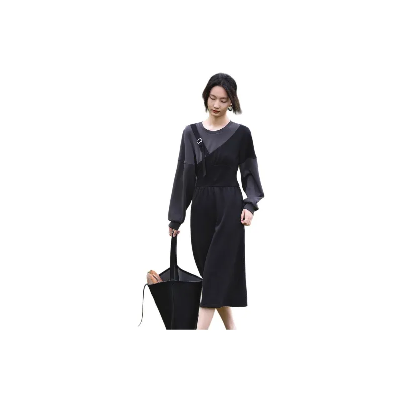 【dme】 Long Sleeved Dresses Women's Black-2