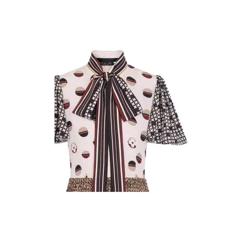 LOUIS VUITTON Short Sleeved Dresses Women's Multicolor-5