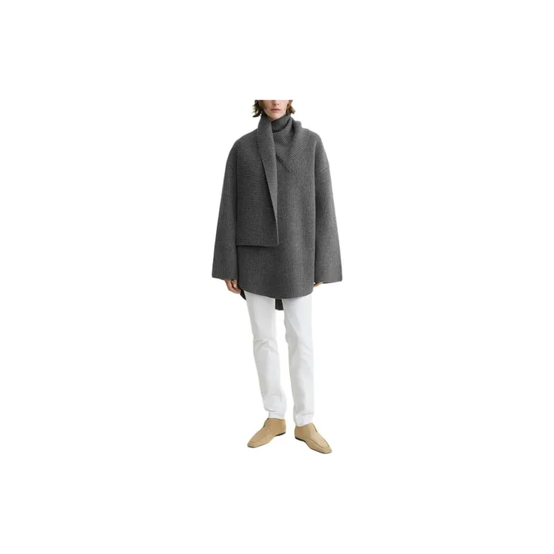 TOTEME Attached Scarf Knitted Sweater-1