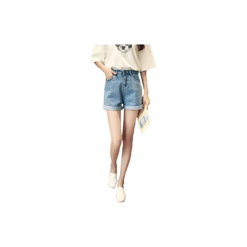 Concubine Zhu Denim Shorts Women's White-5
