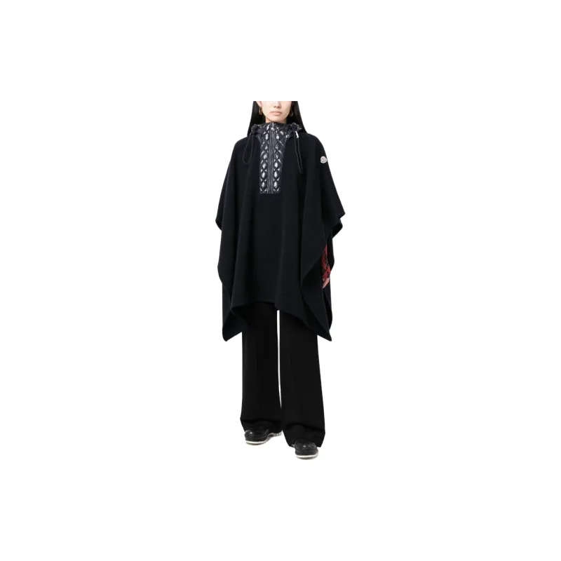 Moncler Logo-patch Felted Wool Cape-1