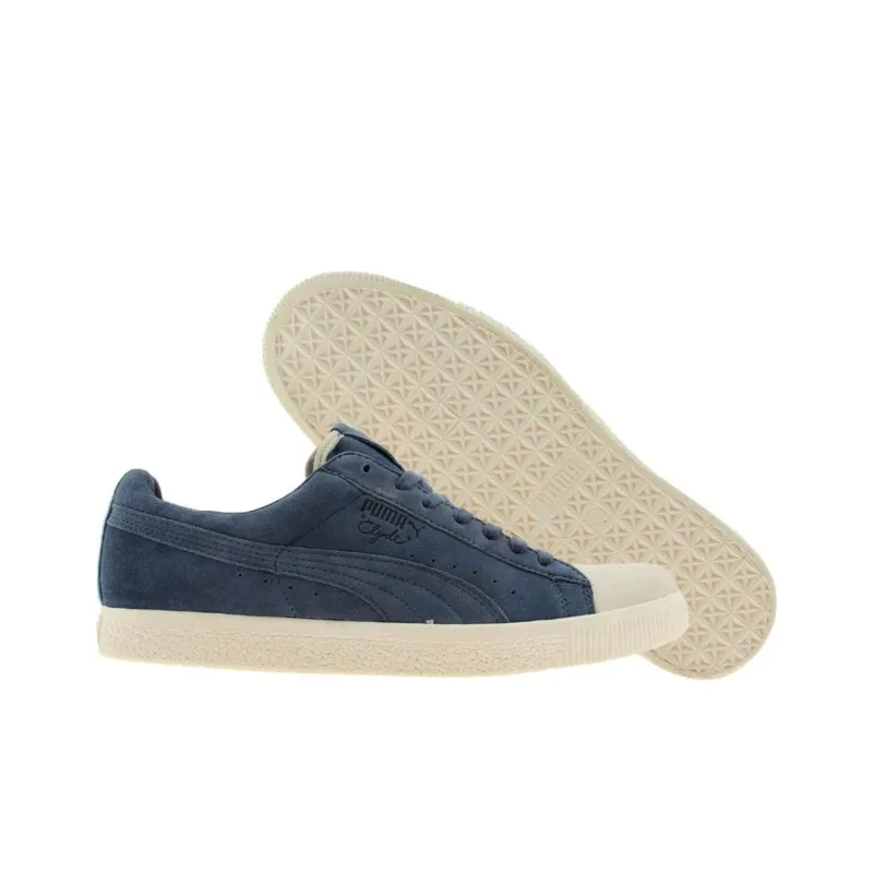 UNDEFEATED x PUMA Clyde Coverblock Cushioning Wear-Resistant Low-Top Skateboard Shoes Unisex Dark Blue-4