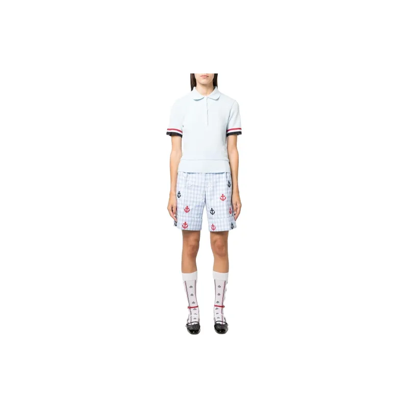 THOM BROWNE RWB stripe Short sleeved Cardigan-1
