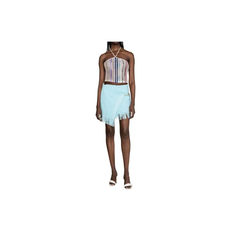 VERSACE Casual Short Skirts Women's Turquoise-1