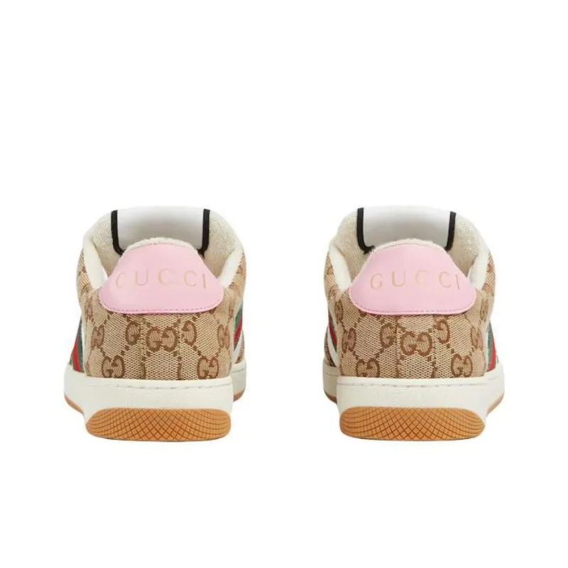 GUCCI Women's Screener Sneaker 'Beige Pink' Women's-4