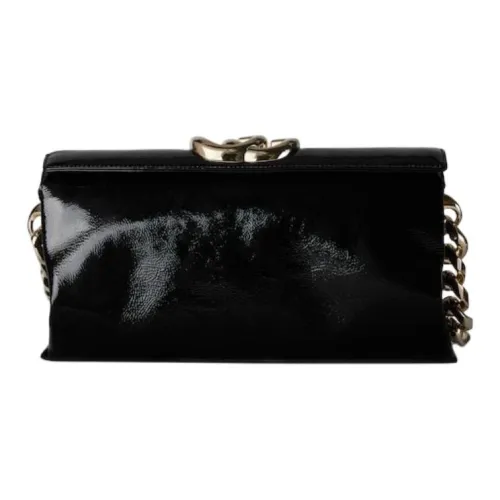 GUCCI Patent Leather Shoulder Bag Small Size Women's Black
