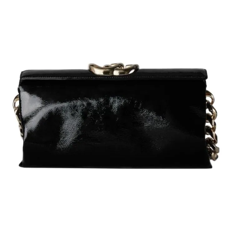 GUCCI Patent Leather Shoulder Bag Small Size Women's Black-0