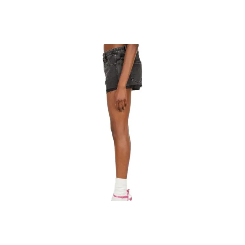 MIU MIU Denim Shorts Women's Dark Gray-4