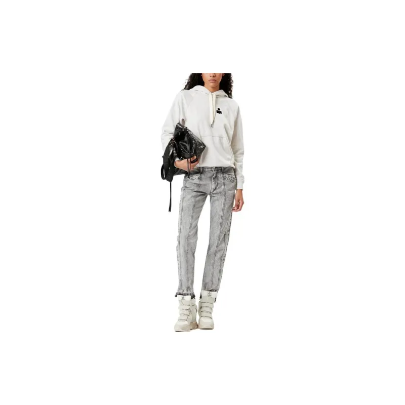 ISABEL MARANT ETOILE Logo Printed Drawstring Hoodie-1