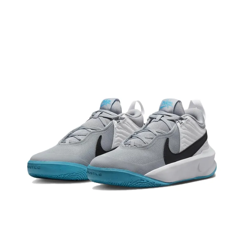 Nike Team Hustle D10 GS 'Grey Blue Lightning'-2