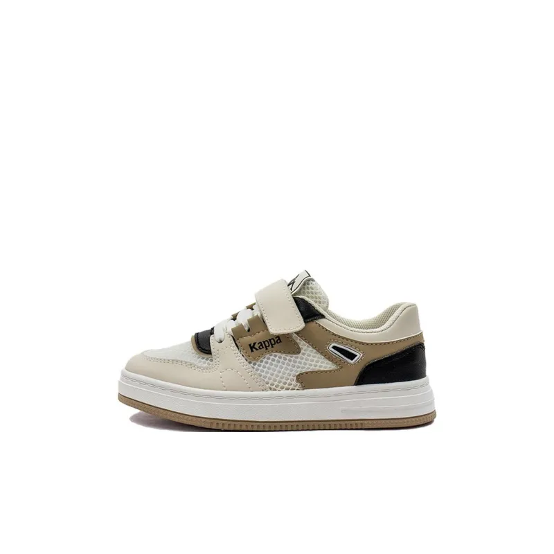 KAPPA KIDS Slip Resistant Breathable Lightweight Low Top Kids' Skateboarding Shoes Beige White Brown Kids'-0