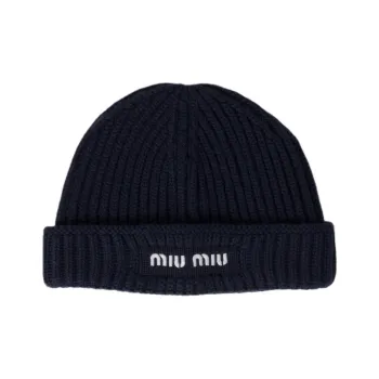 MIU MIU Fabric Beanies Unisex Blue