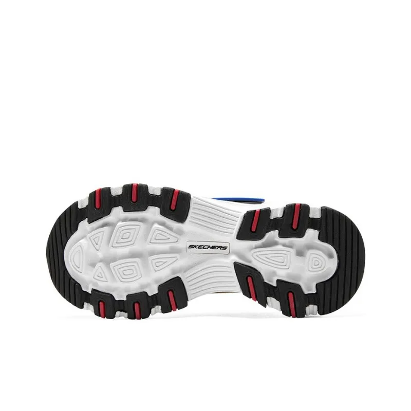 Skechers Abrasion Resistant Mid Top Kids Lifestyle Shoes Black White Blue Teenagers-5