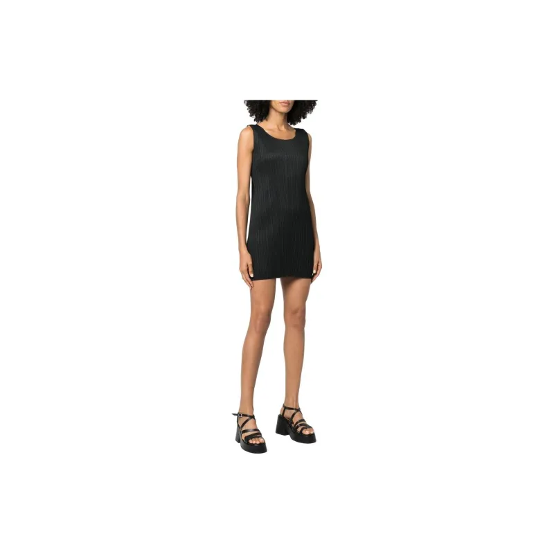 PLEATS PLEASE ISSEY MIYAKE Crewneck Long Tank Top-2