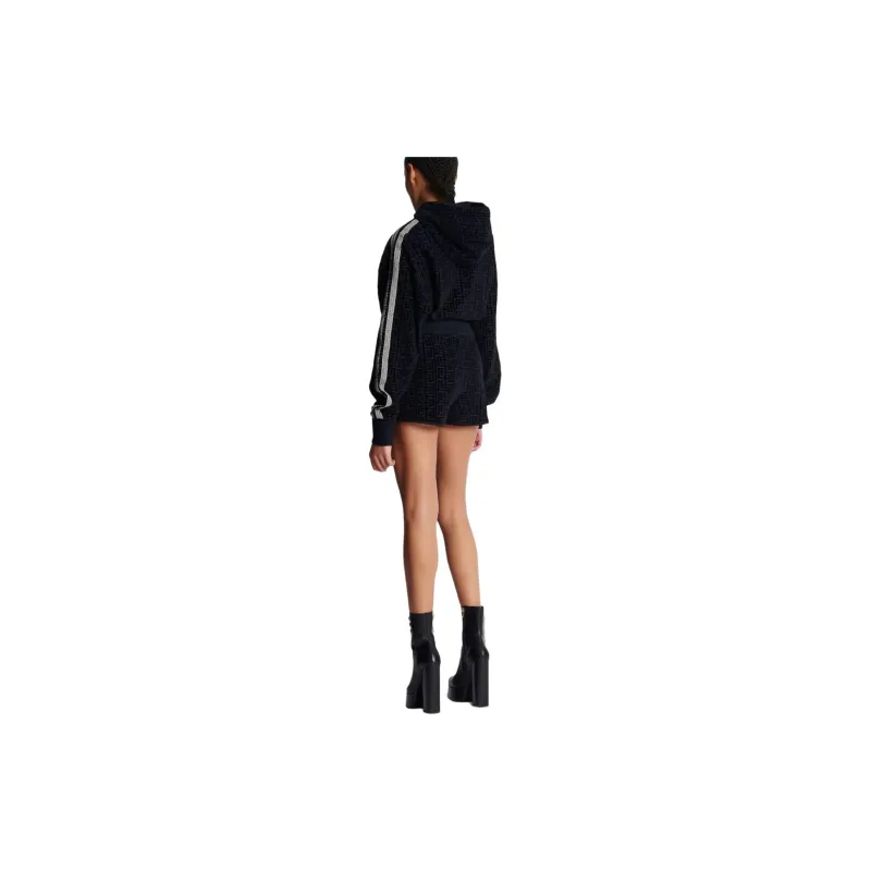 BALMAIN Monogram pattern Mini Shorts-2