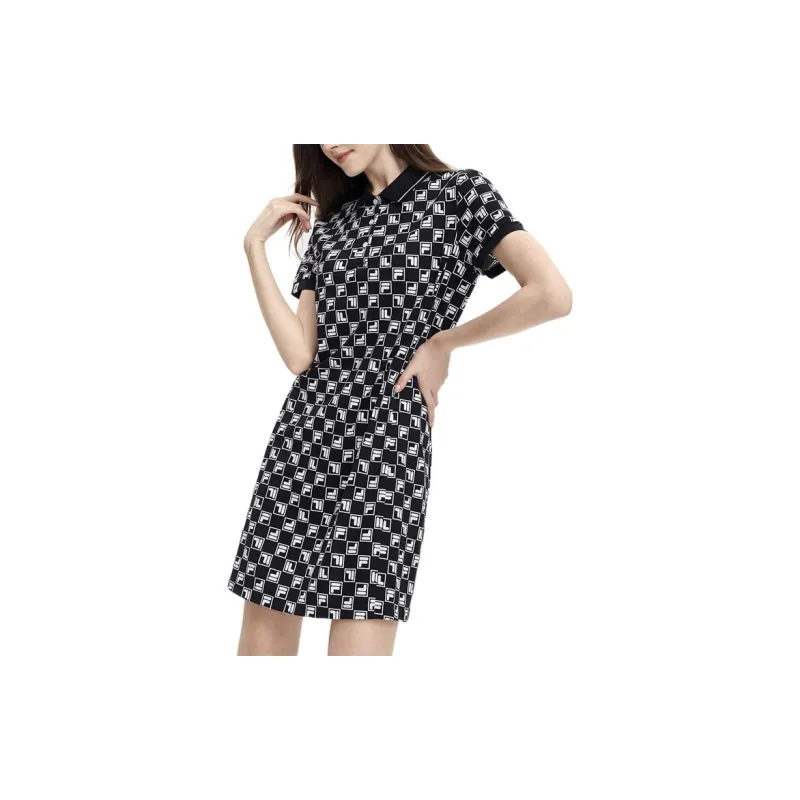 FILA Short Sleeved Dress Women's All Over Print 2-3