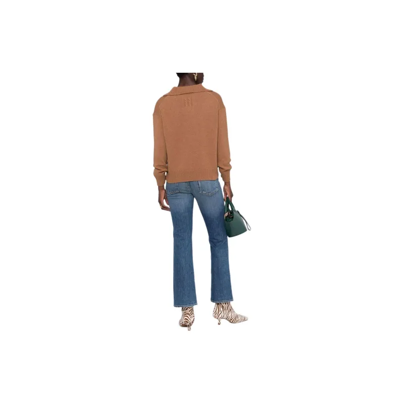 NILI LOTAN High rise Bootcut Bleach effect Jeans-5
