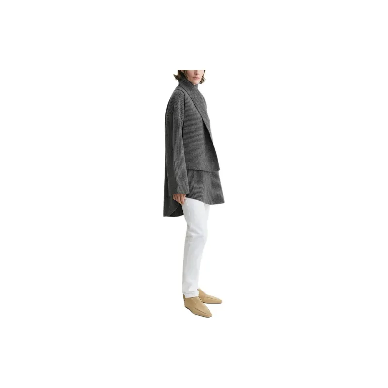 TOTEME Attached Scarf Knitted Sweater-3