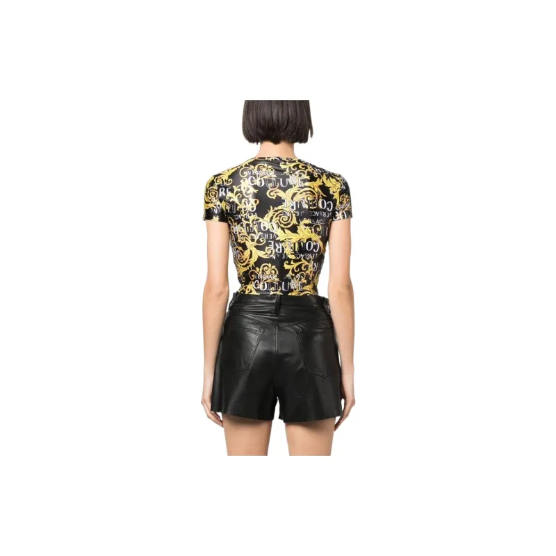 VERSACE JEANS COUTURE Crop Tops Women's Black-3