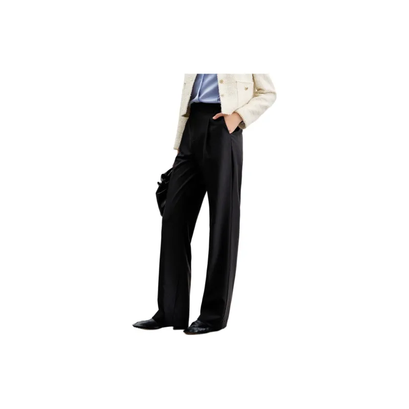 JZ. ANNAKRO Casual Pants Women's Plain Black-3
