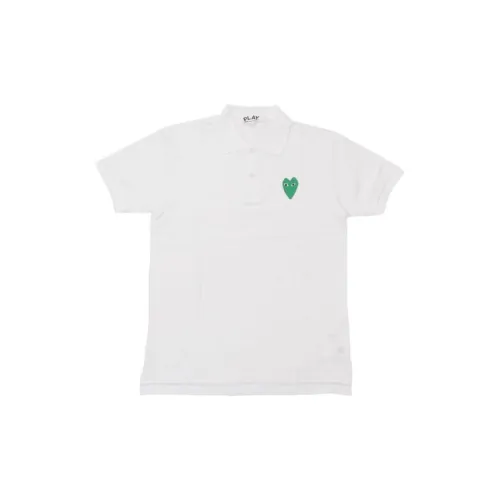 CDG Play Polo Shirts Unisex White