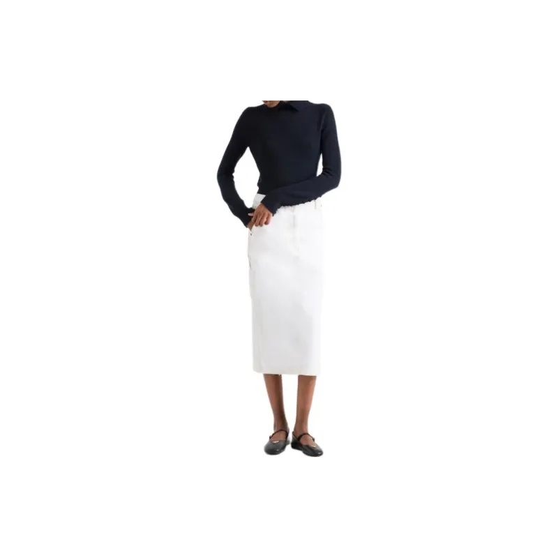 PRADA Casual Long Skirts Women's White-1