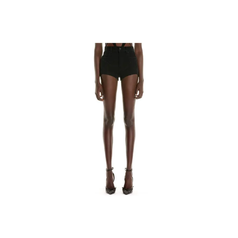 Mugler Denim Shorts Women's Black-2