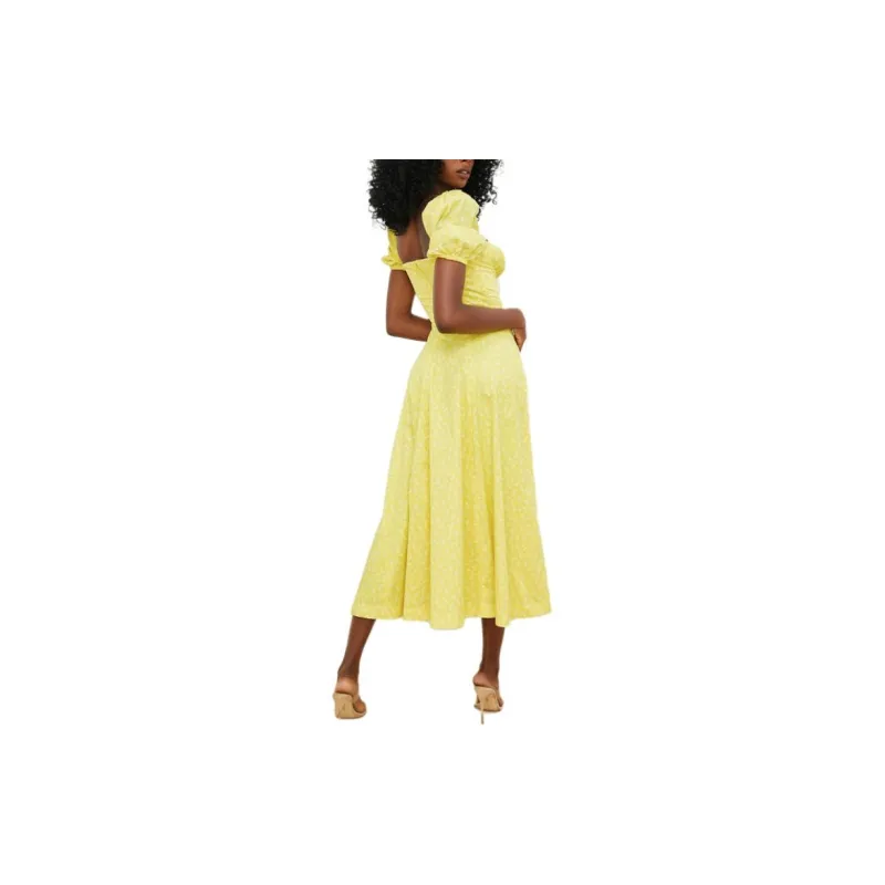 HOUSE OF CB Short Sleeved Dress Women's Yellow-3
