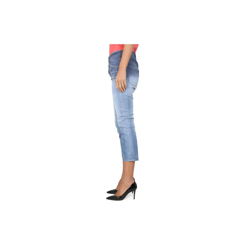 DSQUARED 2 High Waist Cropped Skinny Jeans-5
