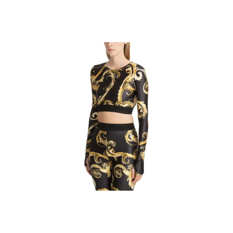 VERSACE JEANS COUTURE Chromo Couture print Cropped Top-3