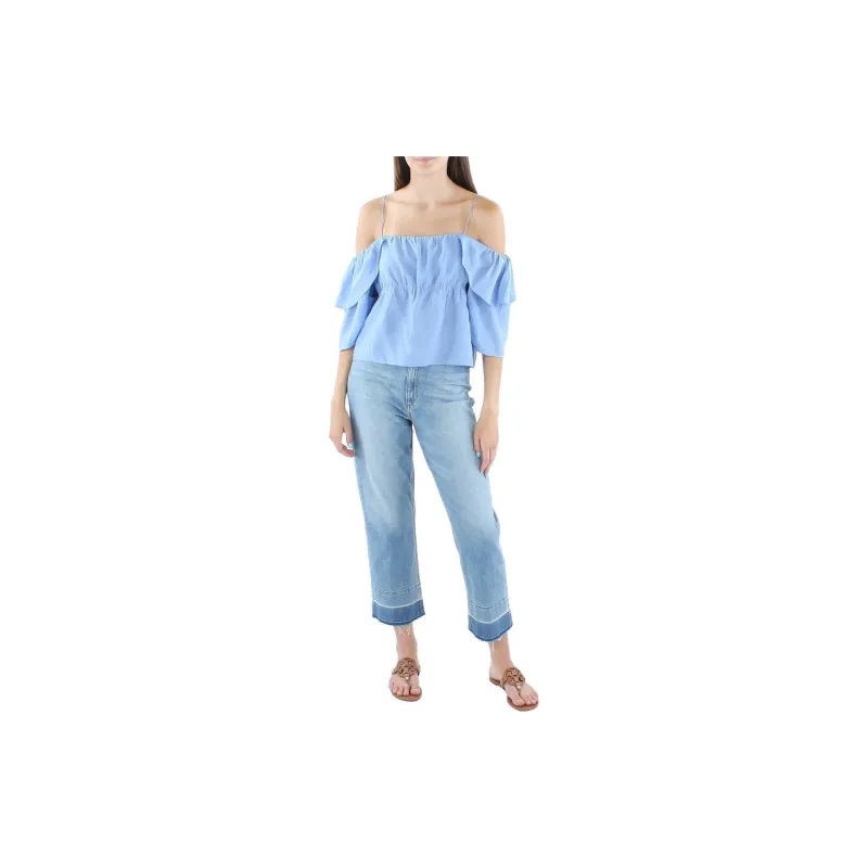 VINCE Cold shoulder Ruffle Blouse-1