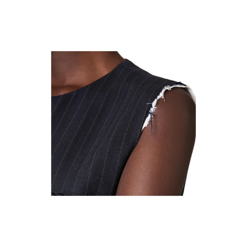 MIU MIU Logo Appliqué Sleeveless Mini Dress-4