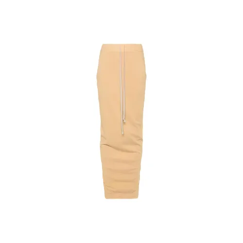 Rick Owens DRKSHDW Casual Long Skirts Women's Yellow