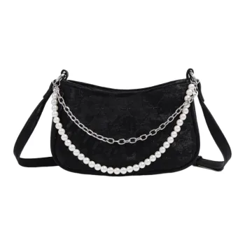 NOMK PU Portable Shoulder Bag Crossbody Bag Women's Black/Pink/White