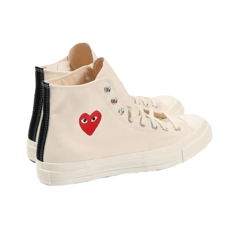 Converse Comme Des Garçons Play X Chuck 70 High 'Single Heart Milk'-4