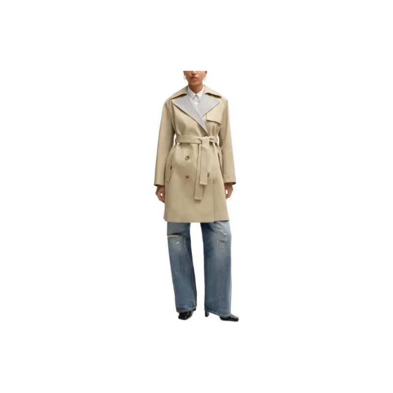 HUGO BOSS Prince Of Wales Check Trench Coat-1