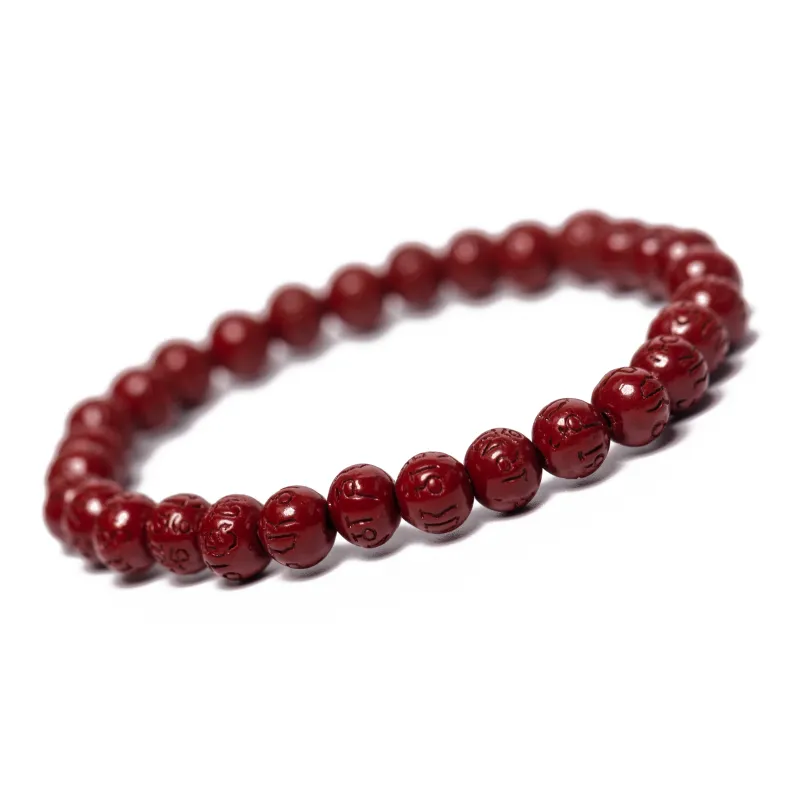 Carp Crystals Reconstructed Cinnabar Jade Bracelets Unisex-1