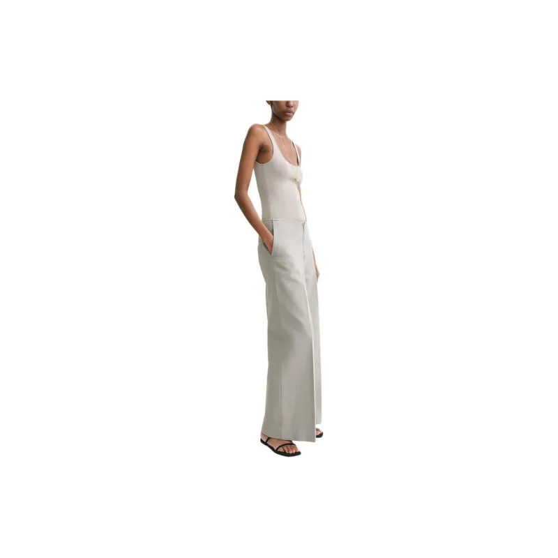 TOTEME Wide Leg High Waisted Trousers-3