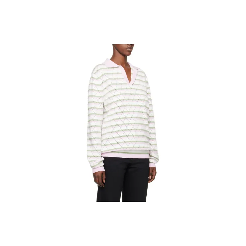 WE11DONE Polo Shirt Women's Light Pink-3