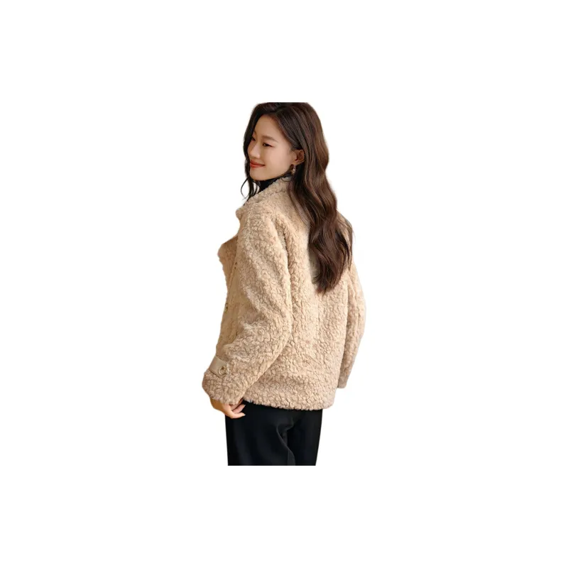 Mo Han Yi Mei Puffer Jacket Women's Beige Apricot-3