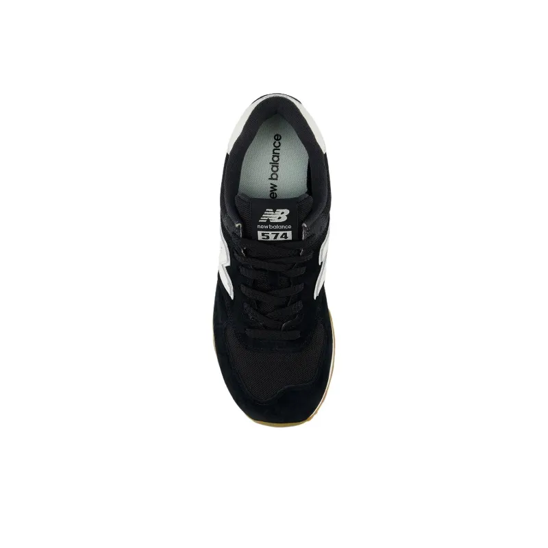 New Balance 574 Black White Gum Brown-3